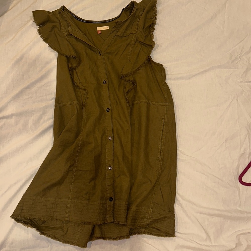 Anthropology button down dress! Size XL